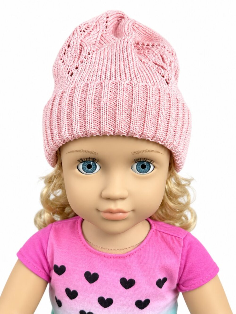 Creation Stummer Baby Girl Pink Cotton Knit Beanie 12M Made in Italy NWT - Picture 2 of 7